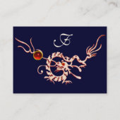 ZEE DRAGON 2 RUBY MONOGRAM white red blue Visitekaartje (Achterkant)