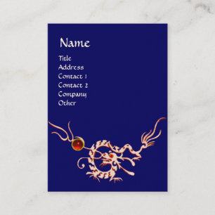 ZEE DRAGON 2 RUBY MONOGRAM white red blue Visitekaartje