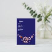 ZEE DRAGON 2 RUBY MONOGRAM white red blue Visitekaartje (Staand voorkant)