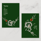 ZEE DRAGON 2 RUBY MONOGRAM white red green Visitekaartje (Voorkant / Achterkant)