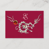 ZEE DRAGON 2 RUBY MONOGRAM white red paars Visitekaartje (Achterkant)
