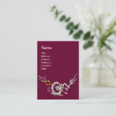 ZEE DRAGON 2 RUBY MONOGRAM white red paars Visitekaartje (Staand voorkant)