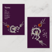 ZEE DRAGON 2 RUBY MONOGRAM white red paars Visitekaartje (Voorkant / Achterkant)