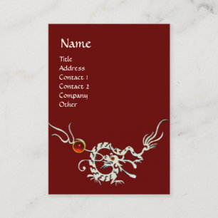 ZEE DRAGON 2 RUBY MONOGRAM wit rood Visitekaartje