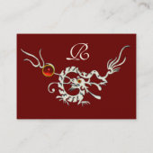 ZEE DRAGON 2 RUBY MONOGRAM wit rood Visitekaartje (Achterkant)