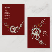 ZEE DRAGON 2 RUBY MONOGRAM wit rood Visitekaartje (Voorkant / Achterkant)