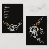 ZEE DRAGON 2 RUBY MONOGRAM zwart-wit rood Visitekaartje (Voorkant / Achterkant)