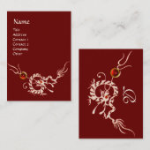 ZEE DRAGON 2 RUBY MONOGRAM zwart-wit rood Visitekaartje (Voorkant / Achterkant)