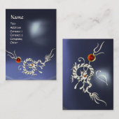 ZEE DRAGON 2 TOPAZ MONOGRAM blauw rood Visitekaartje (Voorkant / Achterkant)