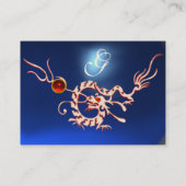 ZEE DRAGON 2 TOPAZ MONOGRAM blauw rood Visitekaartje (Achterkant)