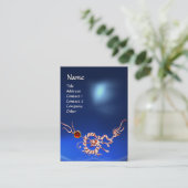 ZEE DRAGON 2 TOPAZ MONOGRAM blauw rood Visitekaartje (Staand voorkant)