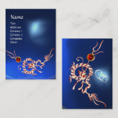 ZEE DRAGON 2 TOPAZ MONOGRAM blauw rood Visitekaartje (Voorkant / Achterkant)