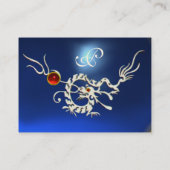 ZEE DRAGON 2 TOPAZ MONOGRAM blauw rood Visitekaartje (Achterkant)