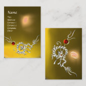 ZEE DRAGON 2 TOPAZ MONOGRAM geel rood Visitekaartje (Voorkant / Achterkant)