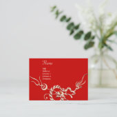 ZEE DRAGON 2.zwart-wit rood Visitekaartje (Staand voorkant)