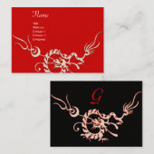 ZEE DRAGON 2.zwart-wit rood Visitekaartje (Voorkant / Achterkant)