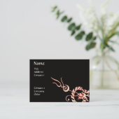 ZEE DRAGON 2.zwart-wit rood Visitekaartje (Staand voorkant)