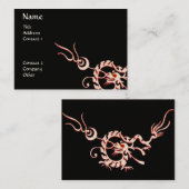 ZEE DRAGON 2.zwart-wit rood Visitekaartje (Voorkant / Achterkant)