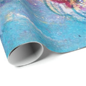 ZEE DRAGON Aqua Blue Fantasy Cadeaupapier (Rol Hoek)