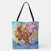 ZEE DRAGON Aqua Blue Fantasy Tote Bag (Achterkant)