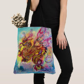 ZEE DRAGON Aqua Blue Fantasy Tote Bag (Dichtbij)