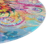 ZEE DRAGON Aqua Blue Pink Fantasy Snijplank (Hoek)