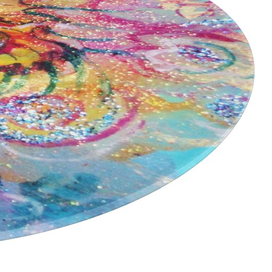 ZEE DRAGON Aqua Blue Pink Fantasy Snijplank (Hoek)