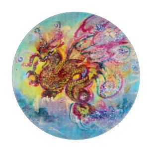 ZEE DRAGON Aqua Blue Pink Fantasy Snijplank