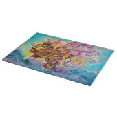 ZEE DRAGON Aqua Blue Pink Fantasy Snijplank (Hoek)