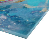 ZEE DRAGON Aqua Blue Pink Fantasy Snijplank (Hoek)