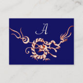 ZEE DRAGON blauw rood zwart-wit Visitekaartje (Achterkant)