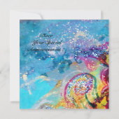 ZEE DRAGON blauw violet paars zwart geel Kaart (Achterkant)