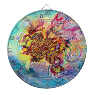 ZEE DRAGON EN BLAUWE WAVES Fantasy Dartbord