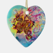 ZEE DRAGON Heart Keramisch Ornament (Rechts)