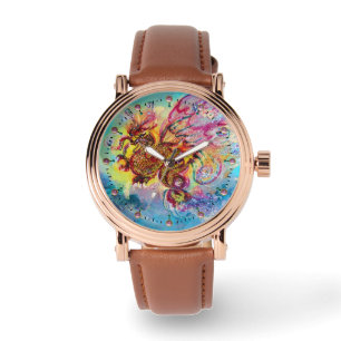 ZEE DRAGON MET PINKGEMSTONES HORLOGE