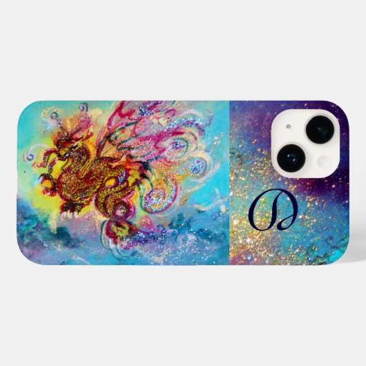 ZEE DRAGON MONOGRAM Fantasy Case-Mate iPhone Case (Achterkant (horizontaal))