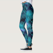 Zee Dragon Monster Turquoise Gepersonaliseerde Leg Leggings (Links)