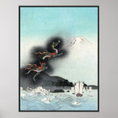 Zee Dragon naar het Poster Fuji Japan (Voorkant)