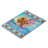 ZEE DRAGON ONDER WAVES Fantasy Pink Blue Notitieboek (Linkerzijde)