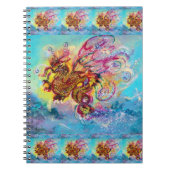 ZEE DRAGON ONDER WAVES Fantasy Pink Blue Notitieboek (Voorkant)