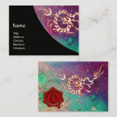 ZEE DRAGON RED WAX SEAL, Beauty salon, Day Spa Visitekaartje (Voorkant / Achterkant)