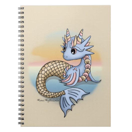 Zee Dragon Sunset Spiral notebook Notitieboek (Voorkant)