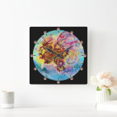 ZEE DRAGON VIERKANTE KLOK (Huis)