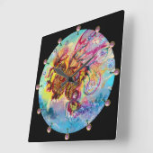 ZEE DRAGON VIERKANTE KLOK (Hoek)