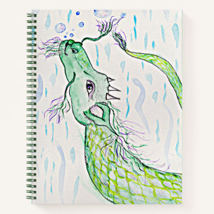 Zee Dragon waterverf Kunst Notitieboek