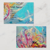 ZEE DRAGON WINGS, Blauwe Zwemmen, gele roze paars Visitekaartje (Voorkant / Achterkant)