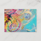 ZEE DRAGON WINGS, Blauwe Zwemmen, gele roze paars Visitekaartje (Achterkant)