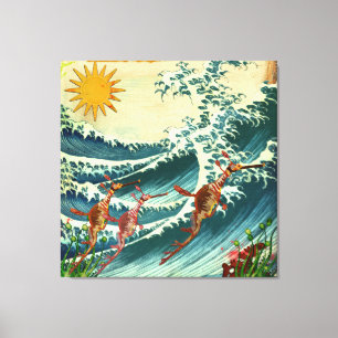 Zee Dragons Rough Water Canvas Afdruk