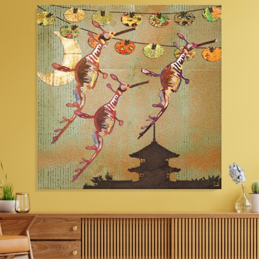 Zee Draken Moonlight Journey Canvas (Insitu (Woonkamer))