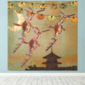 Zee Draken Moonlight Journey Canvas Afdruk (Insitu (Houten vloer))